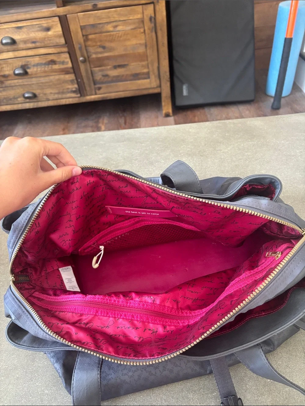 lululemon athletica Gray Duffel Tote
